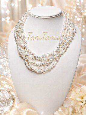 Park Lane Chantilly Glass Pearl Necklace